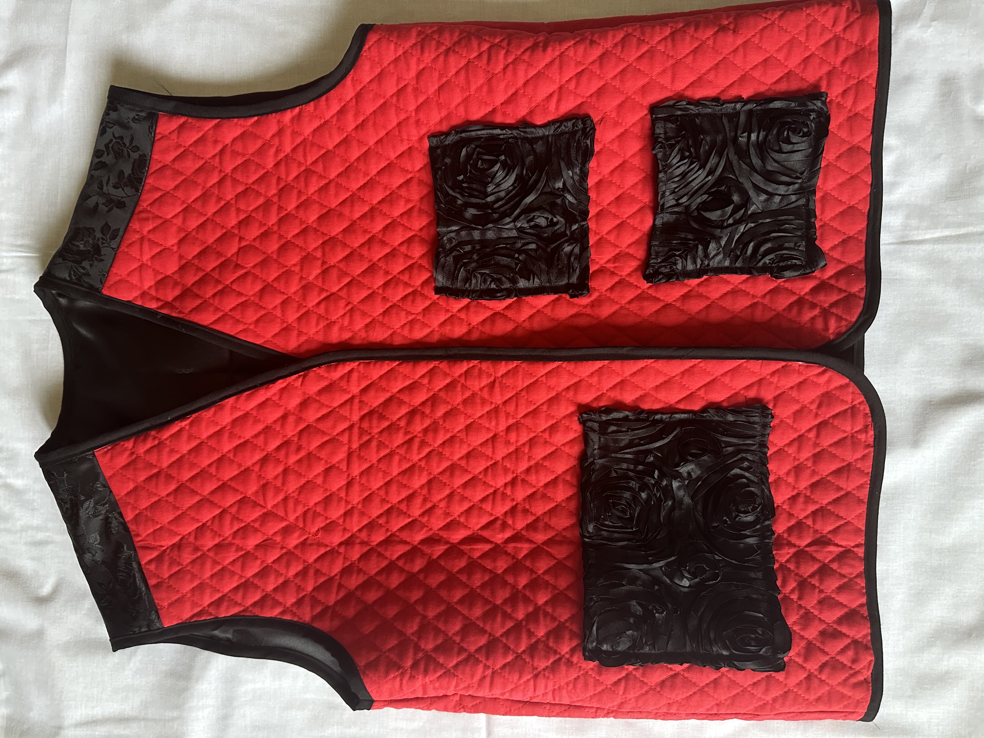 Quilted & Jacquard Mix Media Vest