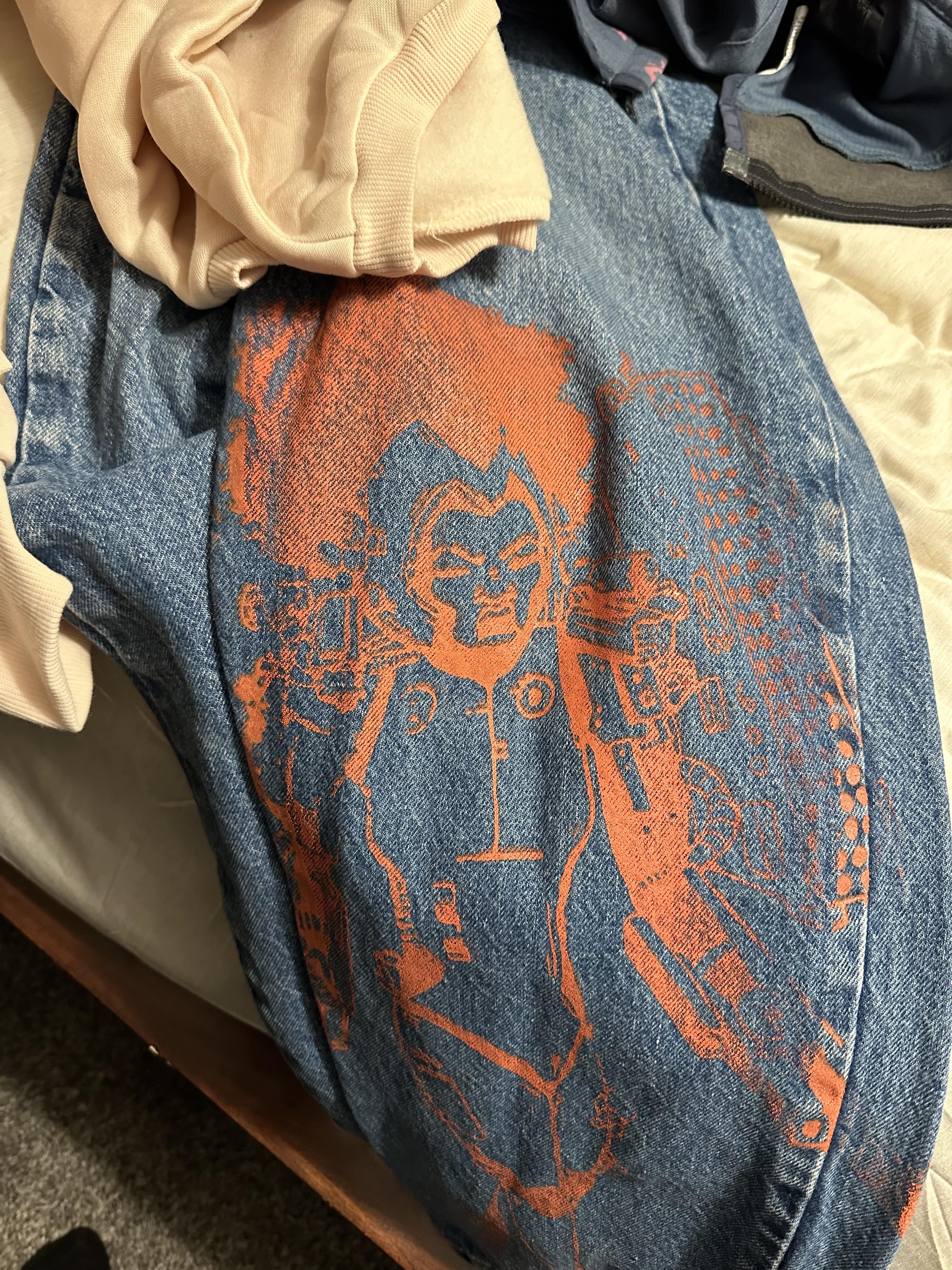 Thrifted and Collaborated Vest & Jeans